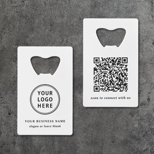 Förderung moderner Logos und QR-Codes Geldbeutel Flaschenöffner
