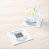 Förderung moderner Unternehmen mit QR-Code Rechteckiger Pappuntersetzer (Vor Ort)