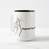 Förderung, Motivation Zweifarbige Tasse (Vorderseite Links)