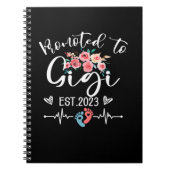 Förderung nach Gigi Est. 2023 Blumenschwangerschaf Notizblock (Vorderseite)