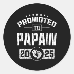 Förderung nach Papaw Est. 2025 Funny bald Papaw Runder Aufkleber