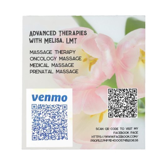 Förderung neuartiger Therapien mit Melisa Notizblock (Vorderseite)