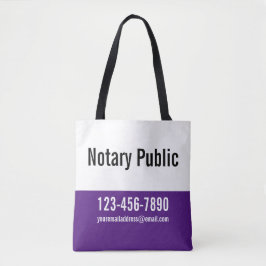 Förderung Royal Lila und White Notary Public Tasche