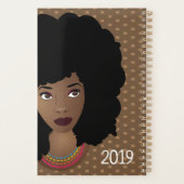 Förderung schwarzer Frauen | Polka Dot | Brown Planer (Rückseite)