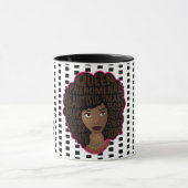 Förderung schwarzer Frauen, schwarzer und weißer P Tasse (Zentrum)