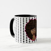 Förderung schwarzer Frauen, schwarzer und weißer P Tasse (Vorderseite Links)