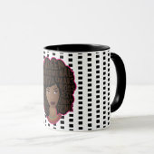 Förderung schwarzer Frauen, schwarzer und weißer P Tasse (VorderseiteRechts)