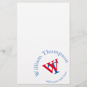 Förderung selbst Logo Rot/Blau Briefpapier