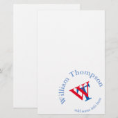 Förderung selbst | Logo | Rot/Blau Briefpapier (Vorne/Hinten)