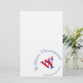 Förderung selbst | Logo | Rot/Blau Briefpapier (Stehend Vorderseite)