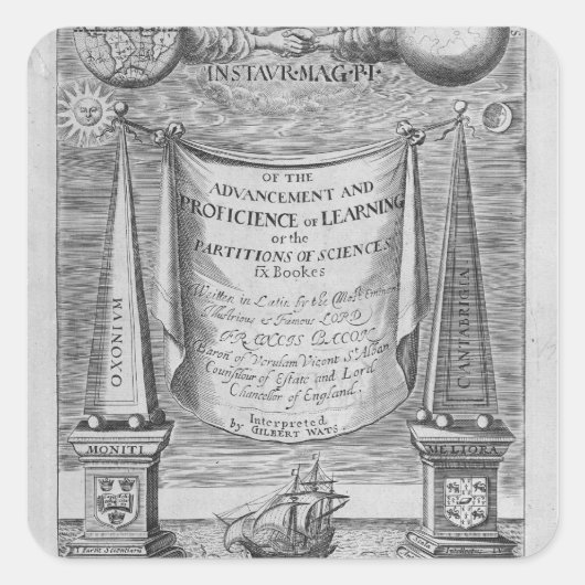 "Förderung und Befähigung zum Lernen" Quadratischer Aufkleber (Vorderseite)