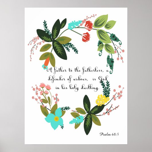 Förderung von Bibelversen Art - Psalm 68:5 Poster (Vorne)