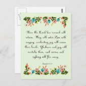 Förderung von Bibelversen Kunst - Isaiah 51:11 Postkarte (Vorne/Hinten)