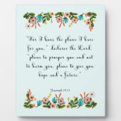 Förderung von Bibelversen Kunst - Jeremiah 29:11 Fotoplatte (Vorderseite)