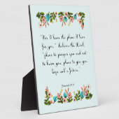 Förderung von Bibelversen Kunst - Jeremiah 29:11 Fotoplatte (Seite)