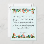 Förderung von Bibelversen Kunst - Jeremiah 29:11 Postkarte (Vorne/Hinten)