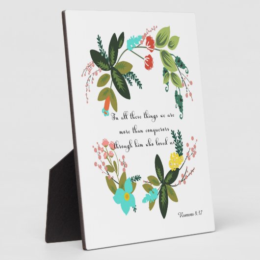 Förderung von Bibelversen Kunst - Römer 8:37 Fotoplatte (Seite)