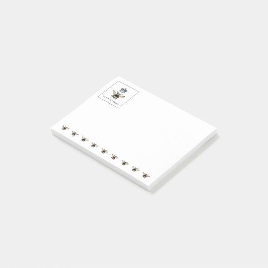 Förderung von Bienen und Kronen Post-it Klebezettel (angewinkelt)