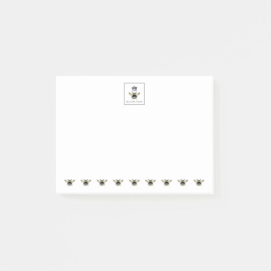 Förderung von Bienen und Kronen Post-it Klebezettel (Vorderseite)