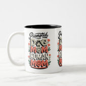 Förderung von der Hunde-Mama zur menschlichen Mama Zweifarbige Tasse (Links)