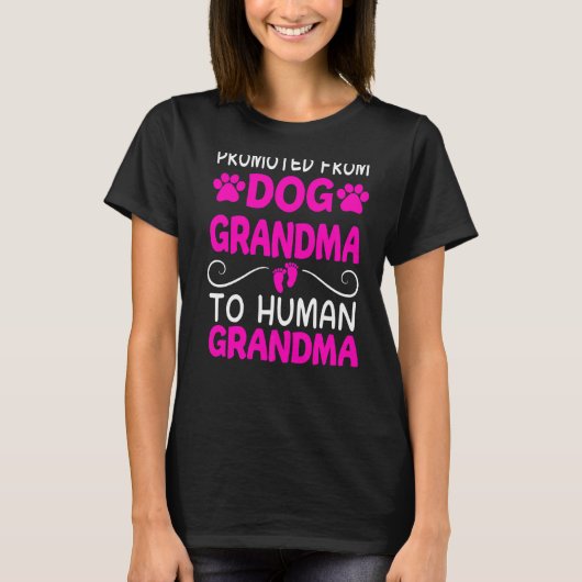 Förderung von Hunde-Oma zu menschlichen Oma-Mütter T-Shirt (Vorderseite)