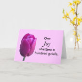 Förderung von Joy Tulip Blume w Chinese Sprichwort Karte (Gelbe Blume)