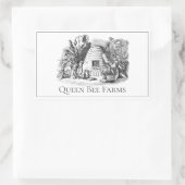 Förderung von Königin-Bienenstock-Garten Rechteckiger Aufkleber (Tasche)