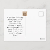 Förderung von Krebskarten für diejenigen, die sie  Postkarte (Rückseite)