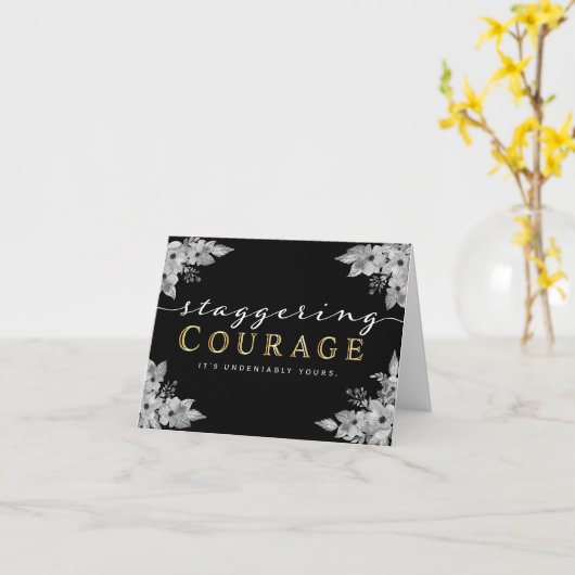 Förderung von Krebspatienten - erschütternder Mut Karte (Gelbe Blume)