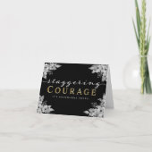 Förderung von Krebspatienten - erschütternder Mut Karte (Vorderseite)