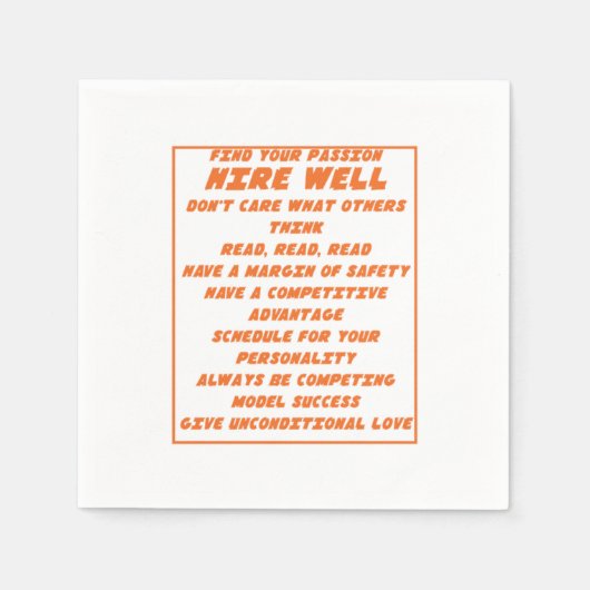 Förderung von Lebenserfahrungen Inspirationsmotiva Serviette (Vorderseite)