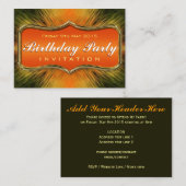 Förderung von Orange Art Mini Einladungen zum Gebu (Vorne/Hinten)