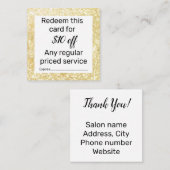 Förderung von Salon und Wellness-Center Quadratische Visitenkarte (Vorne/Hinten)