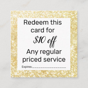 Förderung von Salon und Wellness-Center Quadratische Visitenkarte