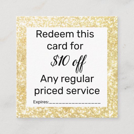 Förderung von Salon und Wellness-Center Quadratische Visitenkarte (Vorderseite)