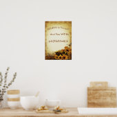 Förderung von Sprichwort Gold Sonnenblumen Schmett Poster (Küche)