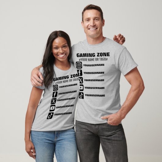 Förderung von Symbolen für soziale Medien T-Shirt (Unisex)