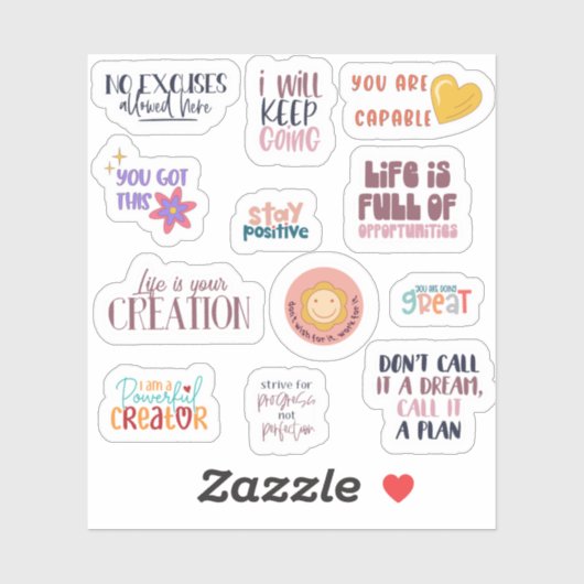 Förderung von Worten— Aufkleber (Blatt)