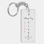 Förderung von Wörtern über die Acrylkettkette Schlüsselanhänger (Vorderseite links)