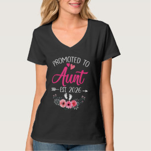 Förderung zur Tante Est. 2026 Schwangerschaftsankü T-Shirt