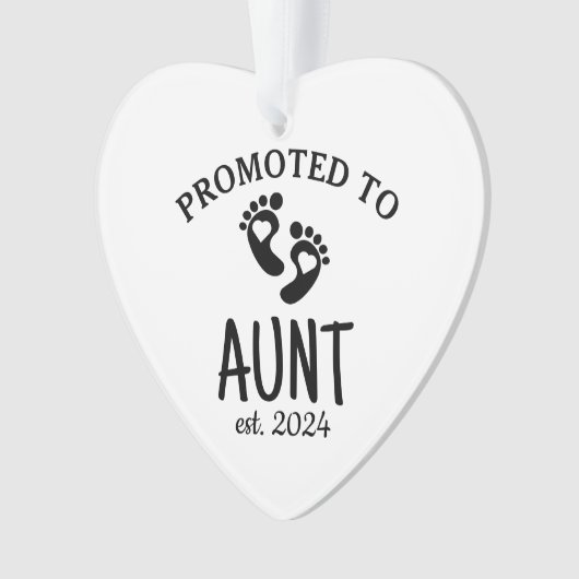 Förderung zur Tante / Geburtsankündigung Chic Herz Ornament (Vorderseite)