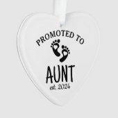 Förderung zur Tante / Geburtsankündigung Chic Herz Ornament (Vorderseite)
