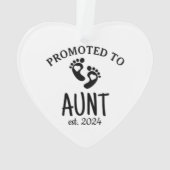 Förderung zur Tante / Geburtsankündigung Chic Herz Ornament (Rückseite)
