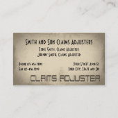 Forderungsadjuster Business Card Visitenkarte (Vorderseite)
