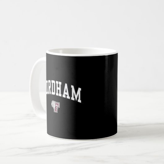 Fordham Rams Arch über Schwarz Kaffeetasse (Vorderseite Links)