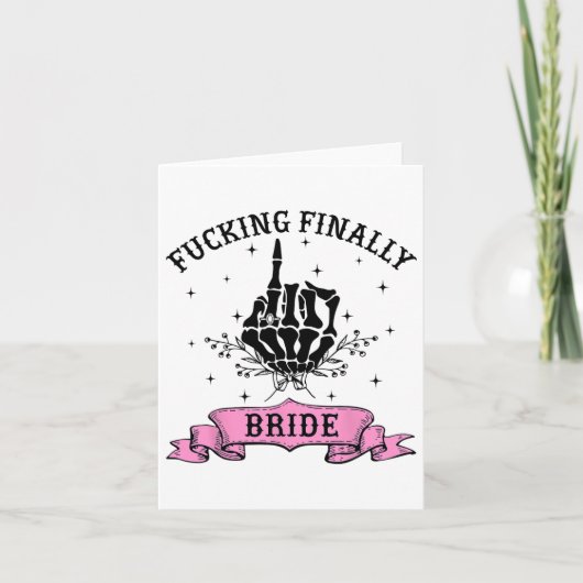 Fording schließlich Bride Skeleton Hand Halloween  Karte (Vorderseite)