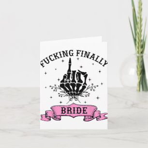 Fording schließlich Bride Skeleton Hand Halloween  Karte