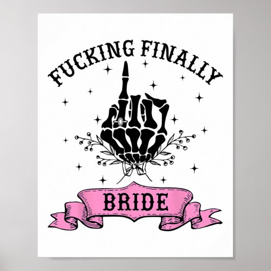 Fording schließlich Bride Skeleton Hand Halloween Poster (Vorne)