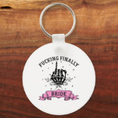 Fording schließlich Bride Skeleton Hand Halloween Schlüsselanhänger (Vorderseite)