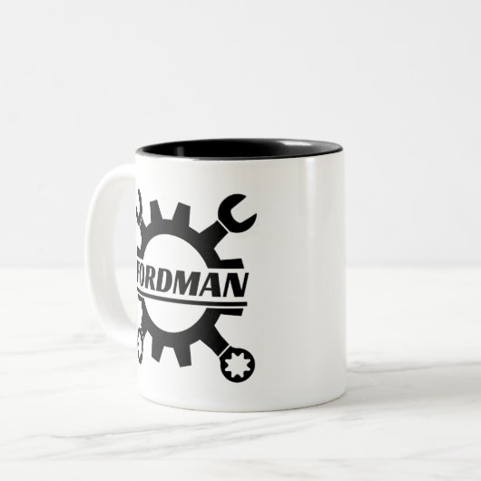 Fordman AKA Kenneth Oaks Gear Coffee Tasse (Vorderseite Links)